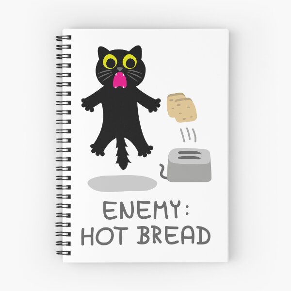 Item preview, Enemy: Hot Bread - Funny Scared Black Cat Design designed and sold by fishdesigns.