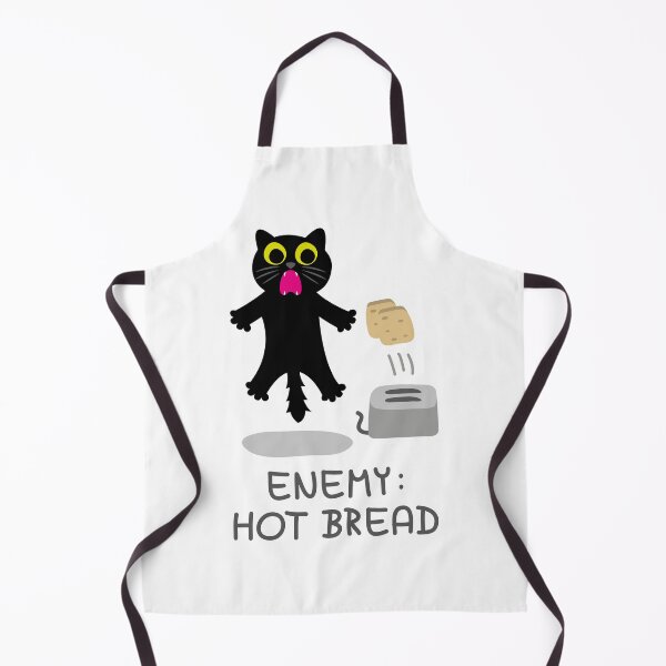 Item preview, Enemy: Hot Bread - Funny Scared Black Cat Design designed and sold by fishdesigns.