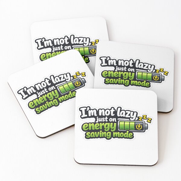 Item preview, Funny Energy Saving Mode Sticker | Lazy Humor Meme | Introvert Funny Quote Sticker designed and sold by StickoStore.