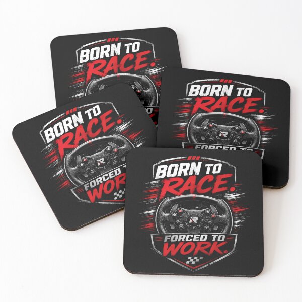 Item preview, Born to Race Forced to Work Sim Racing designed and sold by Fenay Designs.