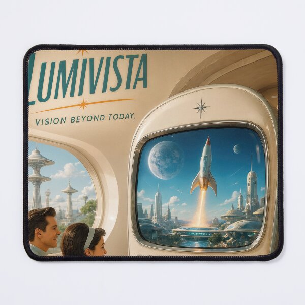 Item preview, Wall Art - Postcard - Lumivista Retro-Futuristic Vision designed and sold by ForeverPrintsOK.
