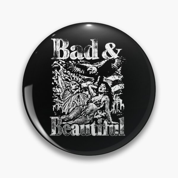 Item preview, Bad Beautiful American Eagle Statue Liberty Pin Up Woman Patriotic black and white designed and sold by graphixpolash.