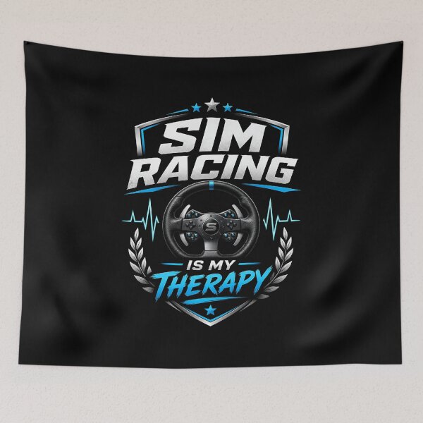 Item preview, Sim Racing Is My Therapy Steering Wheel Design designed and sold by Fenay Designs.