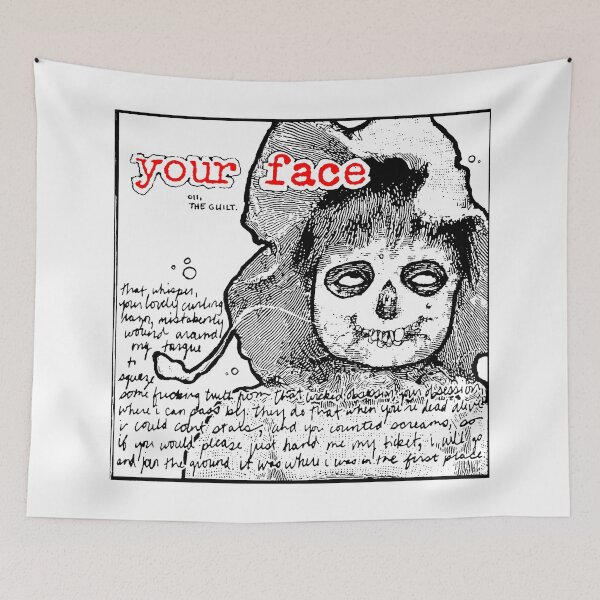 Item preview, Your Face Red Typography designed and sold by nerdyygraphic.