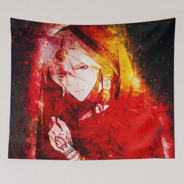 Item preview, Karna Fate Grand Order Hooded Mystic Red Calm Aura designed and sold by mildaclairmo.