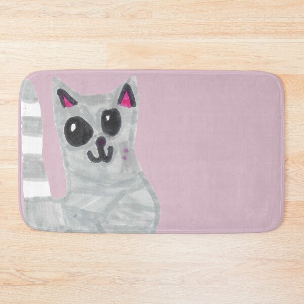 Item preview, Cute Grey Cat Hand Drawn Kids Art designed and sold by nimbfeja.