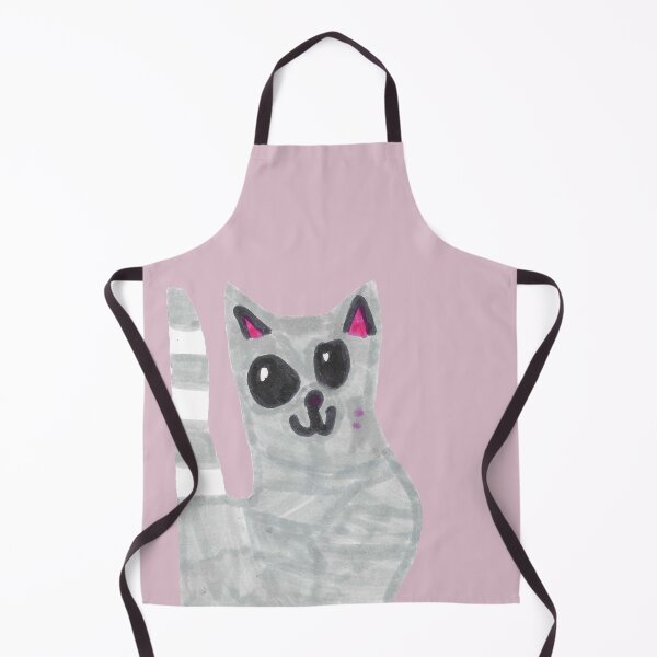 Item preview, Cute Grey Cat Hand Drawn Kids Art designed and sold by nimbfeja.
