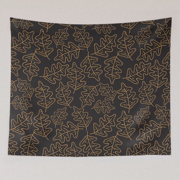Item preview, Autumn Oak Leaf Doodle Pattern designed and sold by a-mine.