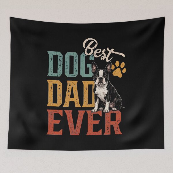 Item preview, Best Dog Dad Ever Boston Terrier designed and sold by OlyvieArt.