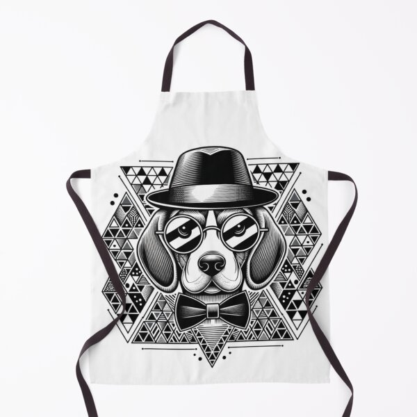 Item preview, Stylish Dog Portrait with Hat and Glasses designed and sold by EchoWave11.