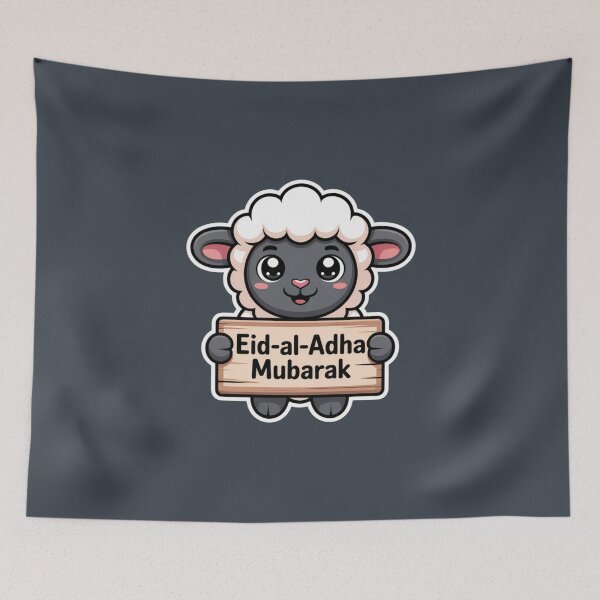 Item preview, Cute Kawaii Sheep Eid al Adha Mubarak | Islamic Eid Sheep Cartoon Design designed and sold by ABLAT_CREATIONS.