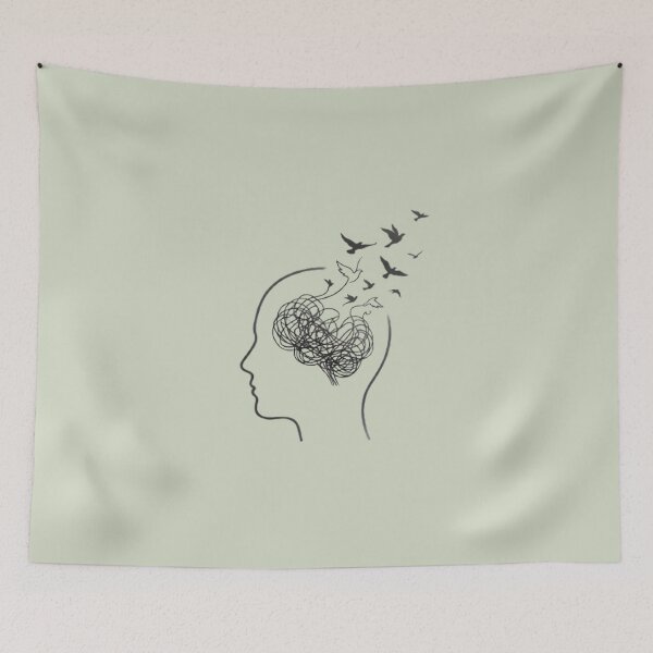 Item preview, Mental Health Awareness Line Art Aesthetic designed and sold by MCV-Designs.