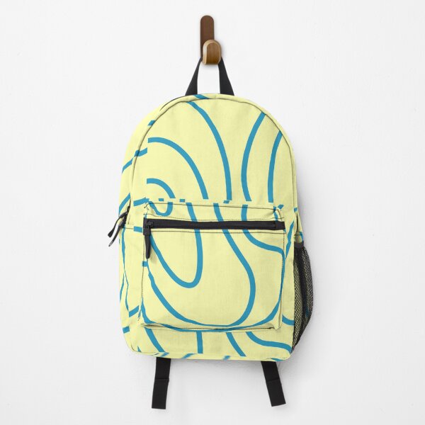 Item preview, Retro Abstract Groovy Wavy Lines - Blue & Cream designed and sold by NinaVibeStudio.