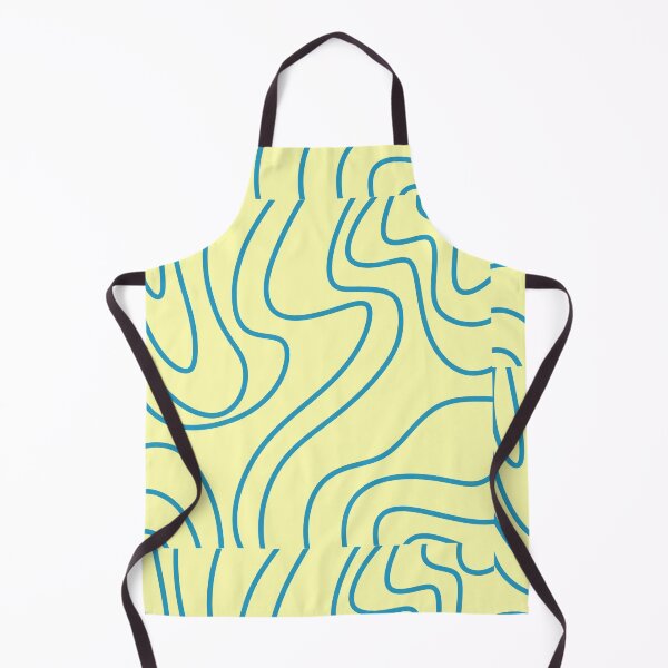 Item preview, Líneas onduladas retro abstractas y modernas - Azul y crema designed and sold by NinaVibeStudio.