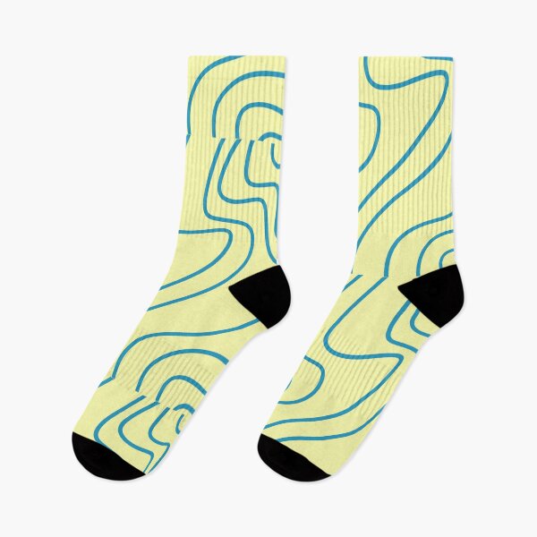 Item preview, Retro Abstract Groovy Wavy Lines - Blue & Cream designed and sold by NinaVibeStudio.