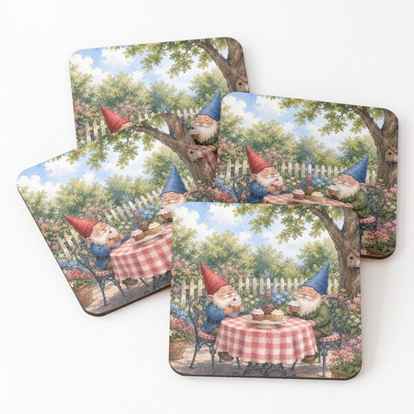 Item preview, Gnome Birthday Party in a Garden designed and sold by Maria Dryfhout.