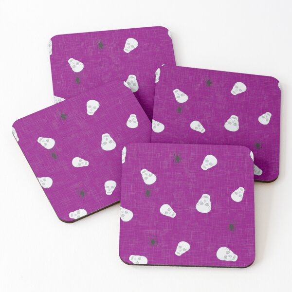 Item preview, Purple gothic Halloween Skull & spiders designed and sold by Anne Londez Studio.