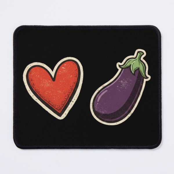 Item preview, Funny Heart Eggplant Adult Humor Vintage Love Men  designed and sold by 3rd Eye Perceptions.