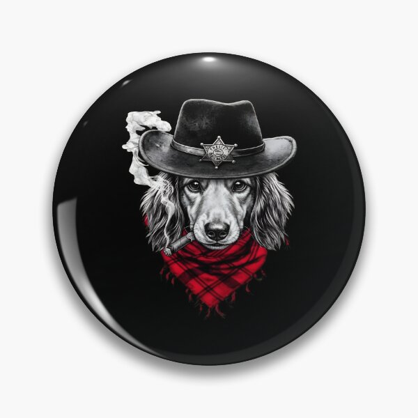 Item preview, Cowboy Dog Sheriff Cigar Bandana Art designed and sold by OlyvieArt.