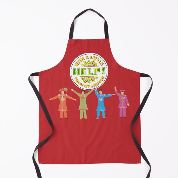 Item preview, A Little HELP! From my Friends (Beatles Mashup) Red Background designed and sold by hatsharpener.