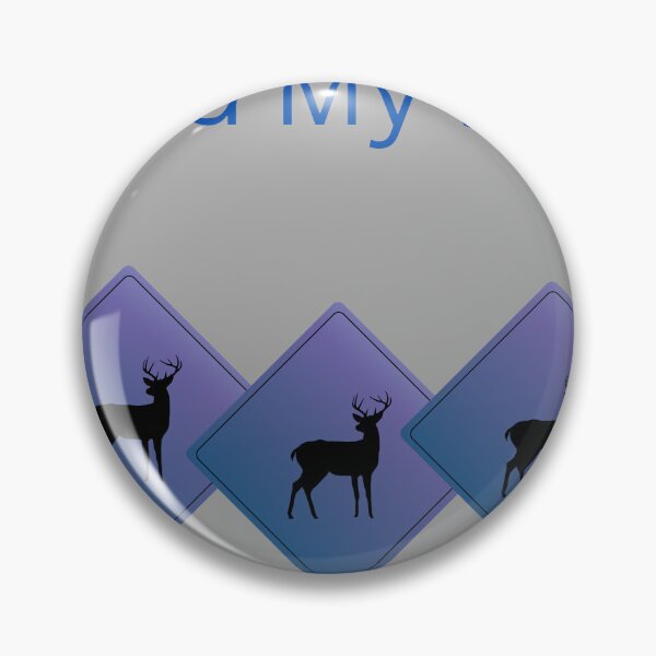 Item preview, Hold My Deer - Blue Purple Gradient Deer Sign Pun designed and sold by Extremeallie.