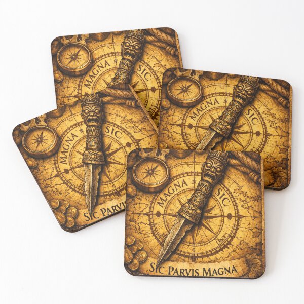 Item preview, Sic Parvis Magna – Ancient Explorer Map Art designed and sold by NeoShadowX.