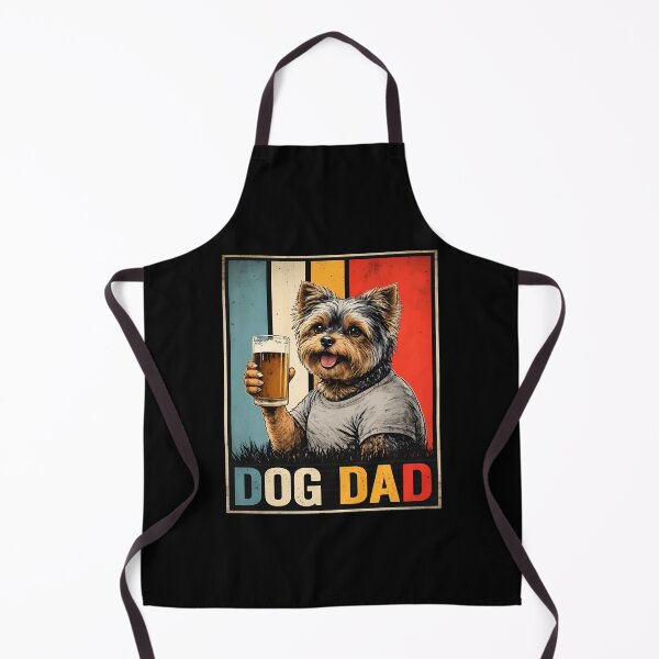 Item preview, Dog Dad Yorkie Beer Vintage Retro Style designed and sold by OlyvieArt.