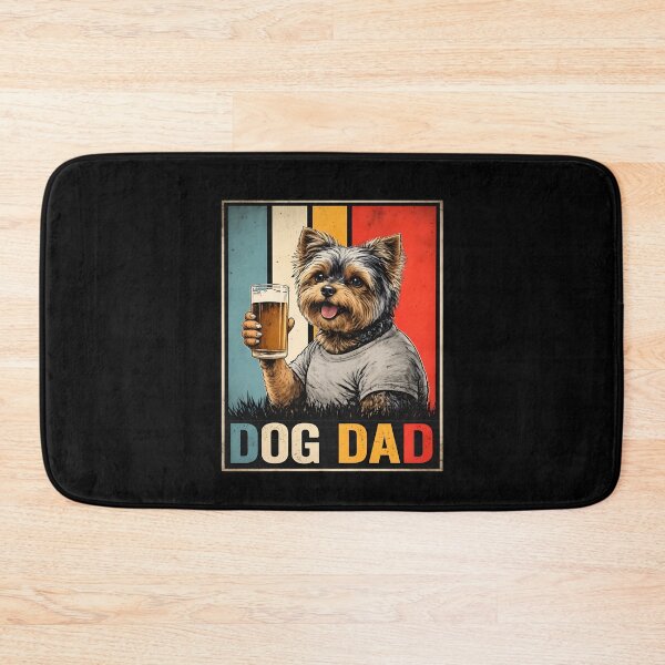 Item preview, Dog Dad Yorkie Beer Vintage Retro Style designed and sold by OlyvieArt.