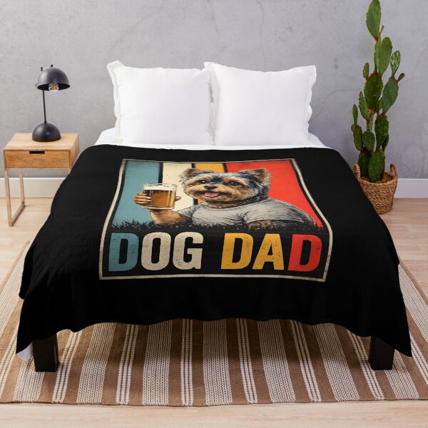 Item preview, Dog Dad Yorkie Beer Vintage Retro Style designed and sold by OlyvieArt.