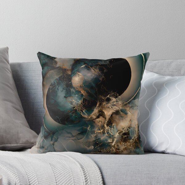 Item preview, Teal Gold Fluid Eclipse designed and sold by CosmicGlyph.