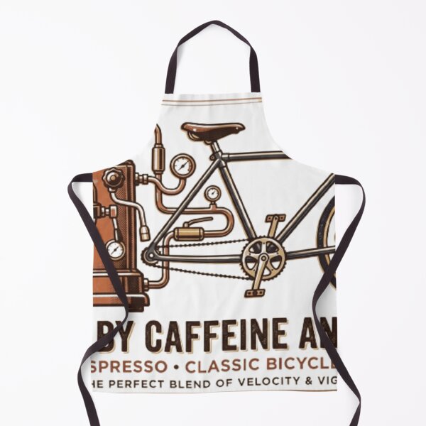 Item preview, Fueled by Caffeine and Gears | Vintage Espresso & Bicycle Art designed and sold by veloramode.