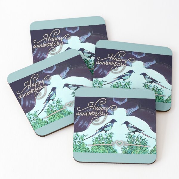 Item preview, Anniversary Magpies  designed and sold by oh-bi-me.