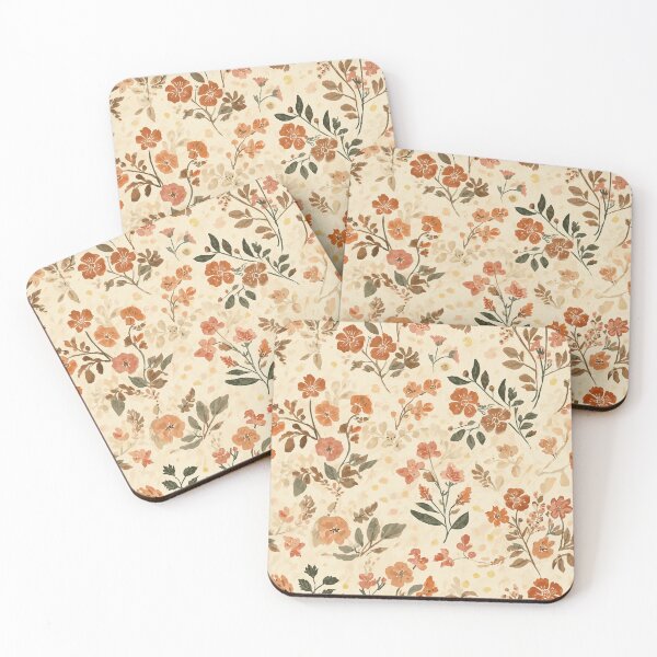 Item preview, Boho Orange Floral Pattern designed and sold by ArtDesignRemix.