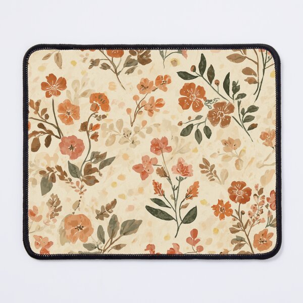 Item preview, Boho Orange Floral Pattern designed and sold by ArtDesignRemix.