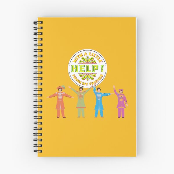 Item preview, A Little HELP! From my Friends (Beatles Mashup) Yellow Background designed and sold by hatsharpener.