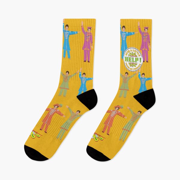 Item preview, A Little HELP! From my Friends (Beatles Mashup) Yellow Background designed and sold by hatsharpener.