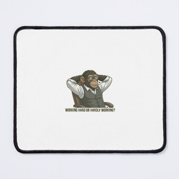 Item preview, Working Hard Or Hardly Working Monkey Sticker | Office Meme | Funny Work Cartoon designed and sold by Newkidshub.