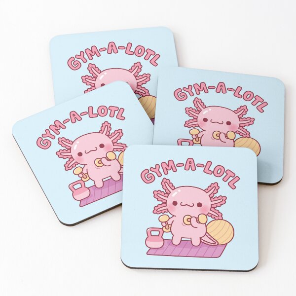 Item preview, Cute Gym-A-Lotl Axolotl Funny Fitness Pun designed and sold by rustydoodle.