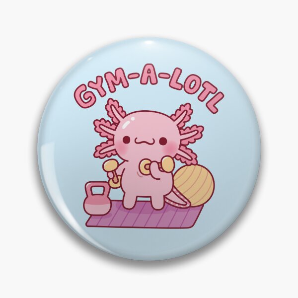 Item preview, Cute Gym-A-Lotl Axolotl Funny Fitness Pun designed and sold by rustydoodle.