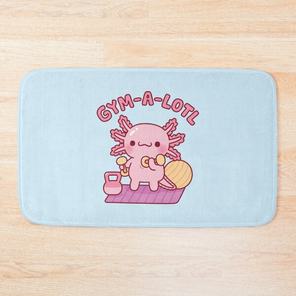Item preview, Cute Gym-A-Lotl Axolotl Funny Fitness Pun designed and sold by rustydoodle.