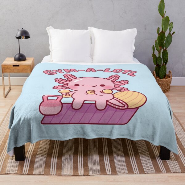 Item preview, Cute Gym-A-Lotl Axolotl Funny Fitness Pun designed and sold by rustydoodle.