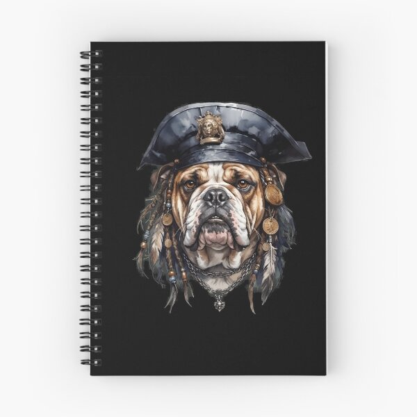 Item preview, Pirate Bulldog Captain Watercolor Portrait designed and sold by OlyvieArt.