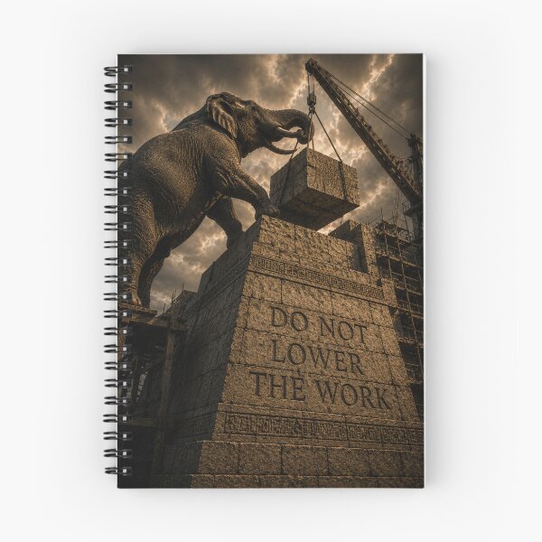 Item preview, Founder Work Elephant Brutalist Tectonic Industrial Art Print designed and sold by SavannaStrikes.