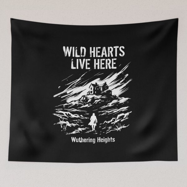 Item preview, Wild Hearts Live Here Wuthering Heights Gothic Book Stencil designed and sold by Fenay Designs.