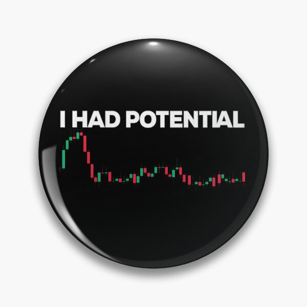 Item preview, I Had Potential | Funny Crypto & Stock Market Trading Candlestick Chart Design designed and sold by Hamza25const.