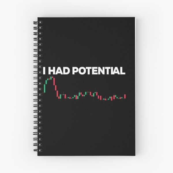Item preview, I Had Potential | Funny Crypto & Stock Market Trading Candlestick Chart Design designed and sold by Hamza25const.