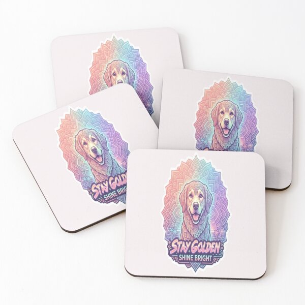 Item preview, Golden Retriever Mandala Sticker designed and sold by Chromatic Artistry.