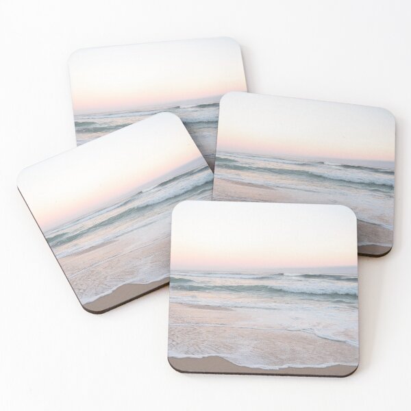 Item preview, Blush pink sunset at Praia da Adraga in Portugal - coastal summer photography designed and sold by Christa Stroo Photography.