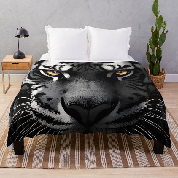 Item preview, White Tiger — Dark Wildlife Art designed and sold by dreamframehub.