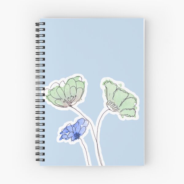Item preview, Green Flowers, Blue Flowers designed and sold by KayJames Watercolours.